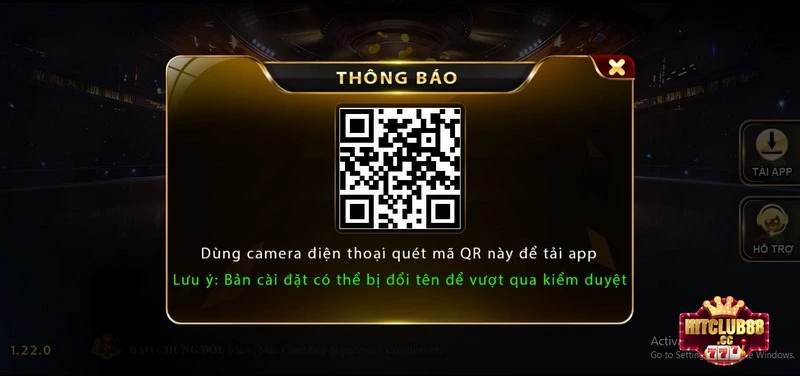 Truy cập vào đường link theo hướng dẫn tải app Hit Club